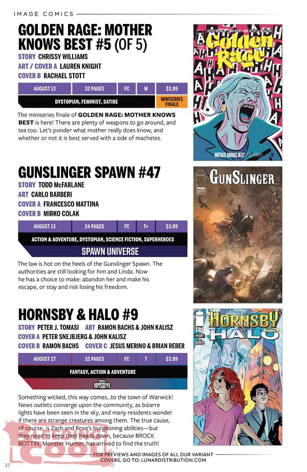Image Comics August 2025 Solicits