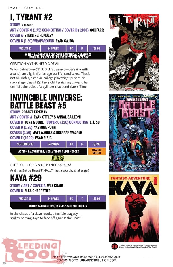 Image Comics August 2025 Solicits