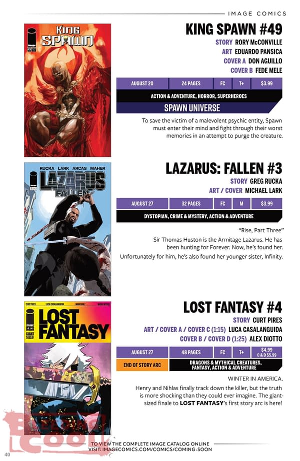 Image Comics August 2025 Solicits
