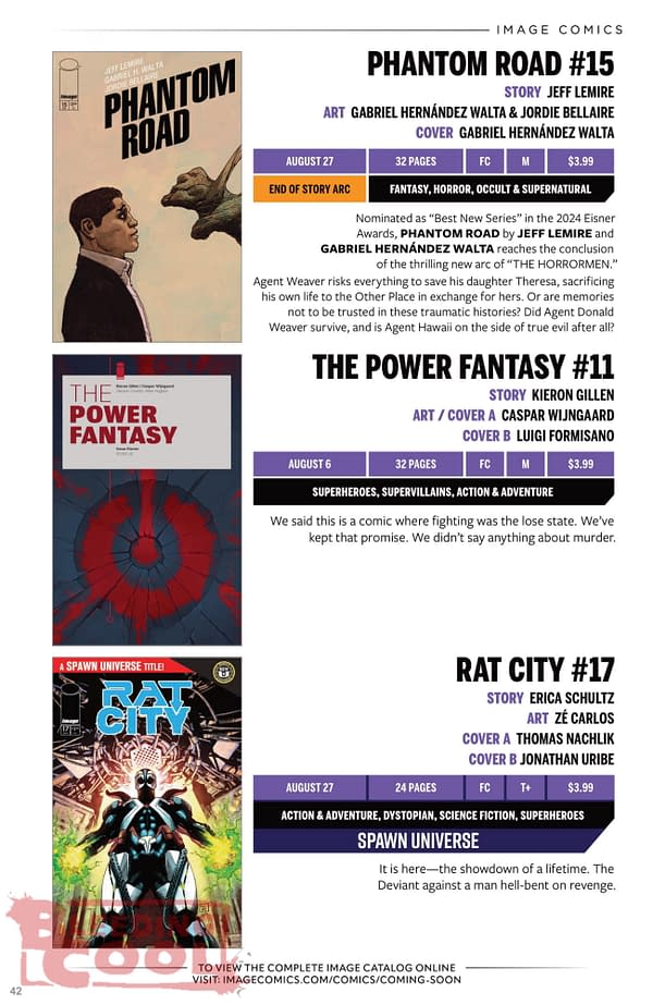 Image Comics August 2025 Solicits