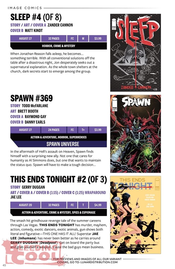 Image Comics August 2025 Solicits
