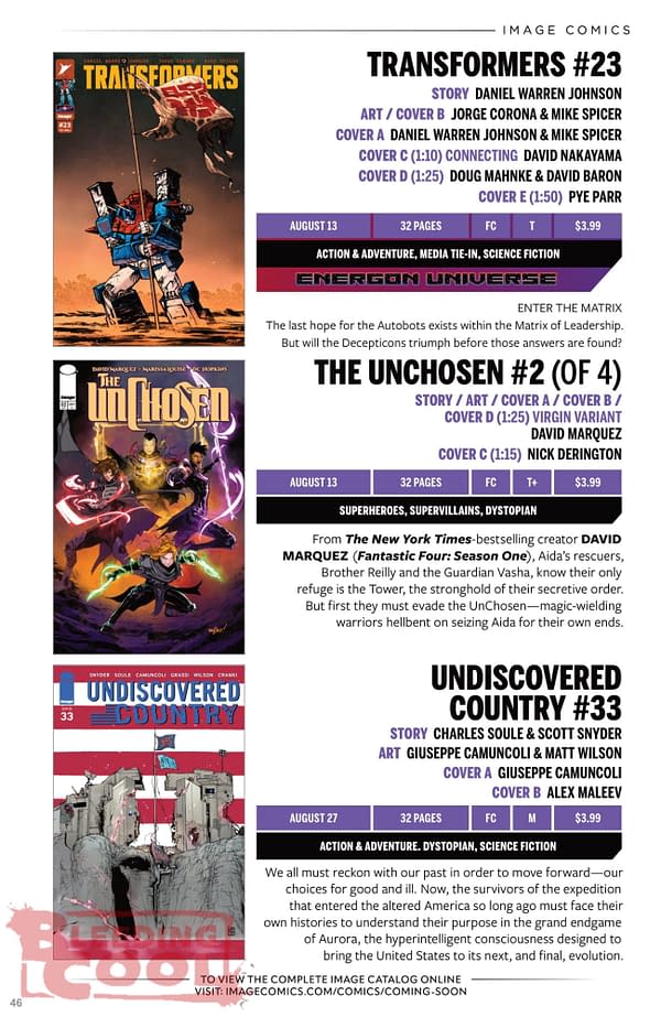 Image Comics August 2025 Solicits