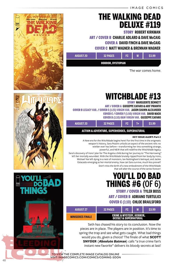 Image Comics August 2025 Solicits