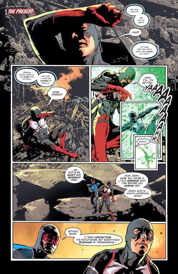 Interior preview page from Justice League: The Atom Project #5
