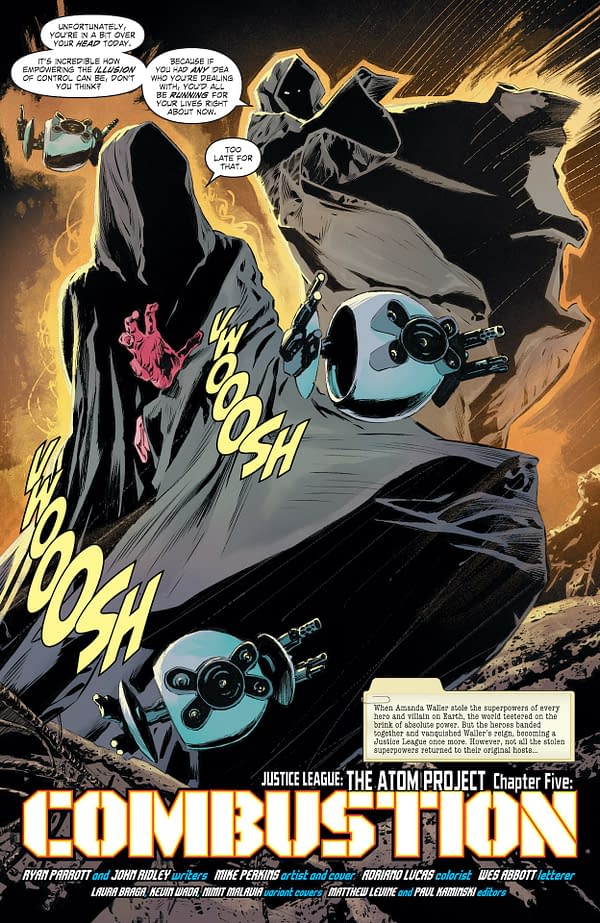 Interior preview page from Justice League: The Atom Project #5
