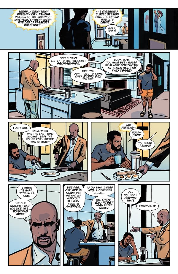 Interior preview page from Mr. Terrific: Year One #1