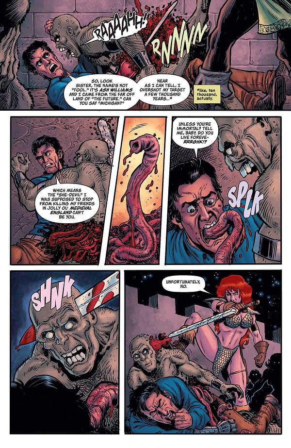 Interior preview page from Red Sonja vs. Army of Darkness #2