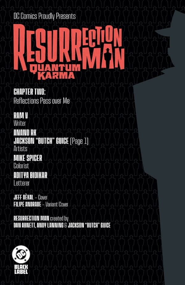 Interior preview page from Resurrection Man: Quantum Karma #2