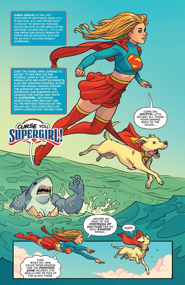 Interior preview page from Supergirl #1