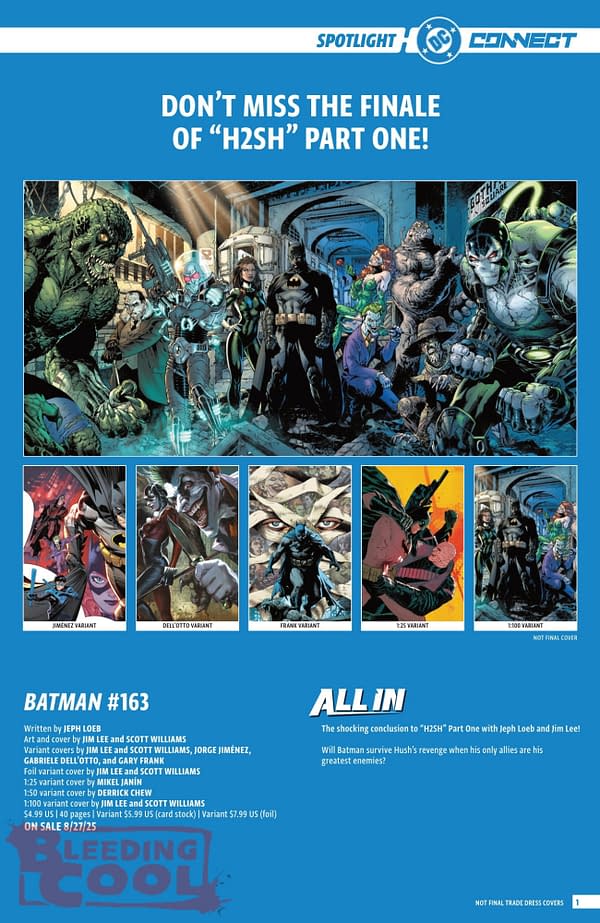 DC Comics August 2025 Solicits