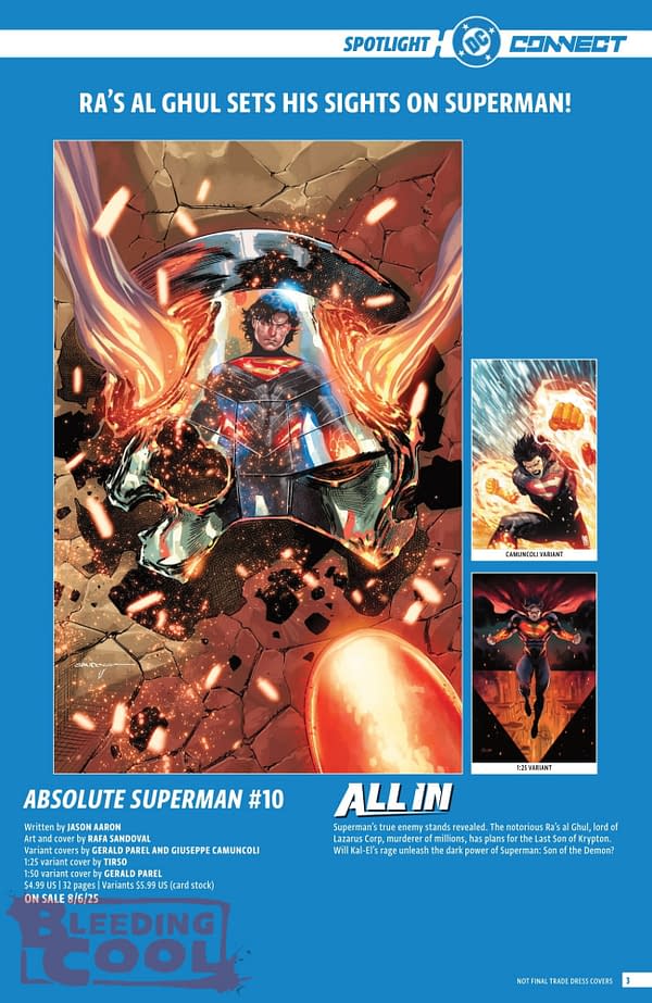 DC Comics August 2025 Solicits