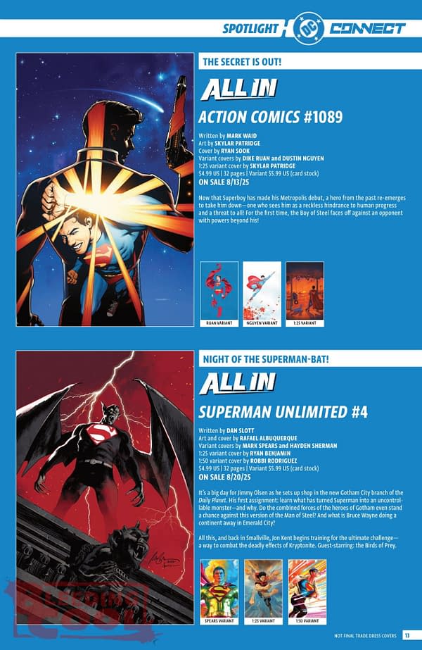 DC Comics August 2025 Solicits