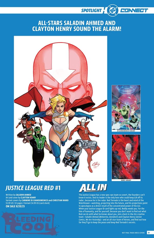 DC Comics August 2025 Solicits