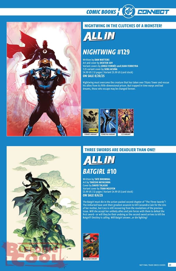 DC Comics August 2025 Solicits