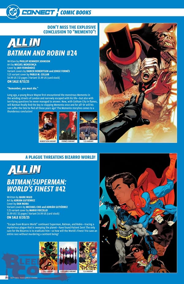 DC Comics August 2025 Solicits