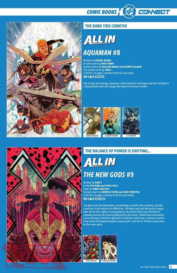 DC Comics August 2025 Solicits