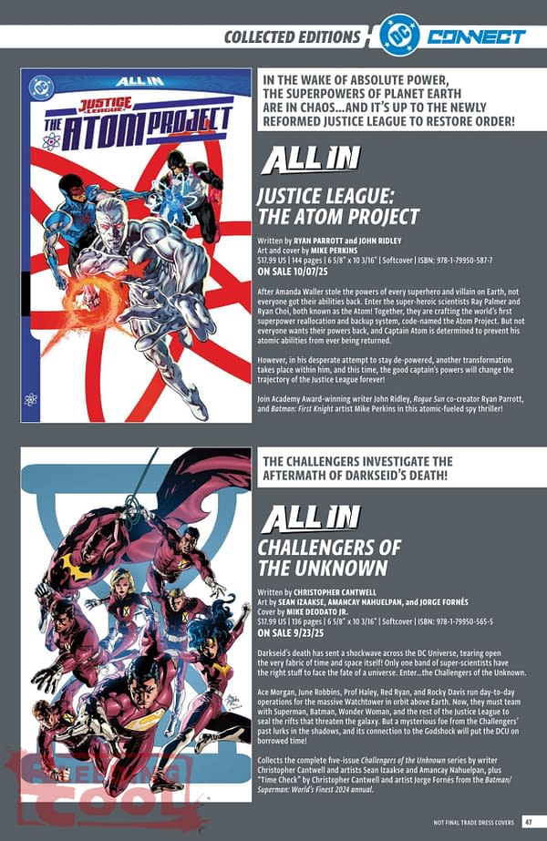 DC Comics August 2025 Solicits