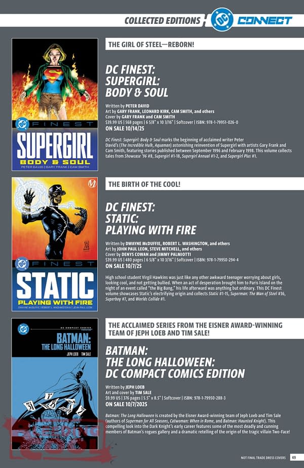 DC Comics August 2025 Solicits
