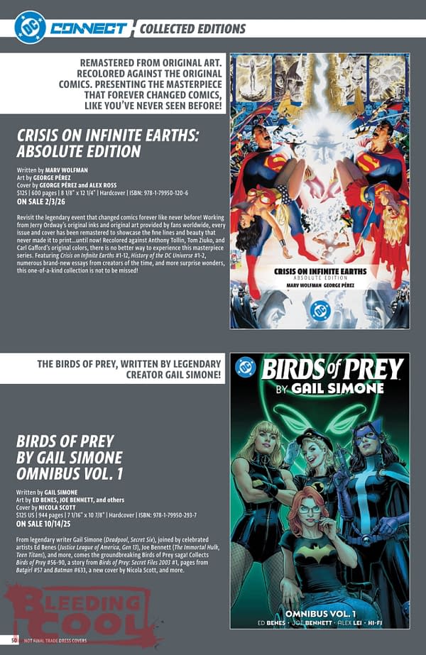 DC Comics August 2025 Solicits
