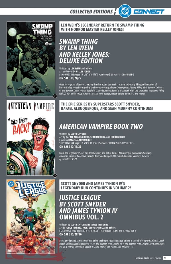 DC Comics August 2025 Solicits