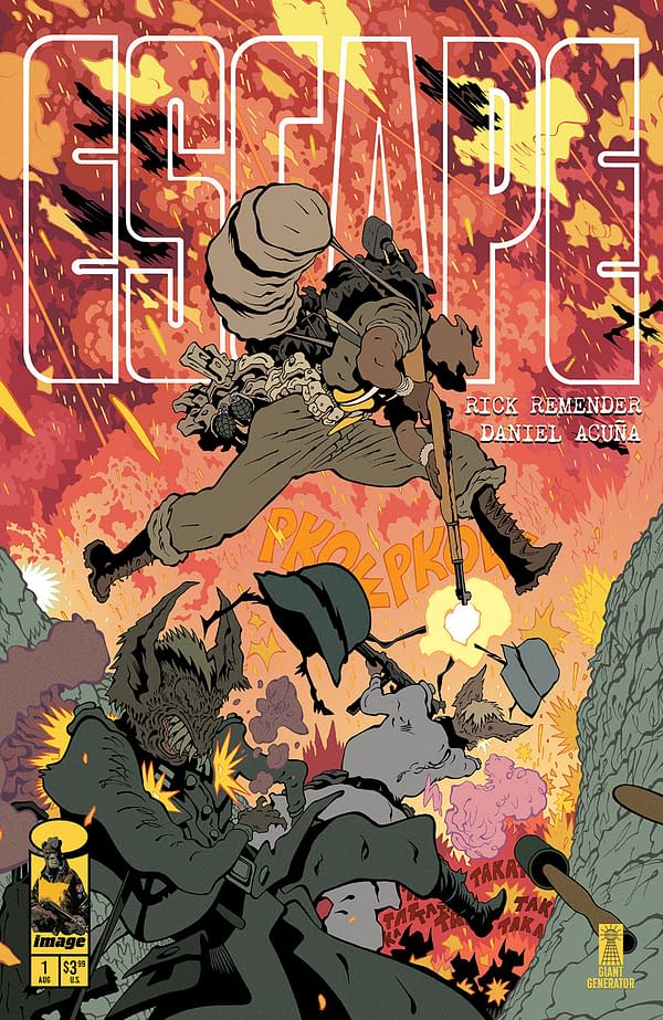 Anthropomorphic War Comic, Escape by Rick Remender and Daniel Acuña