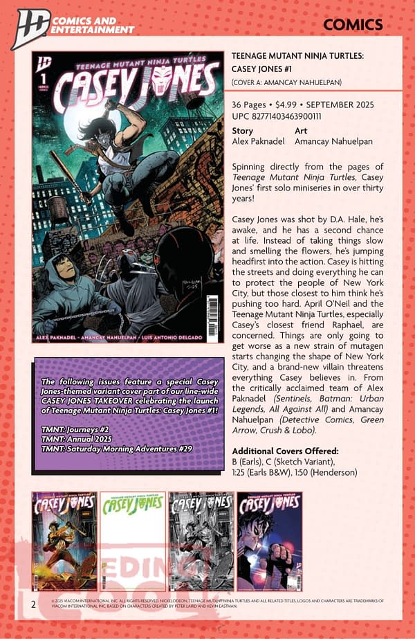 IDW September 2025 Solicits & Solicitations