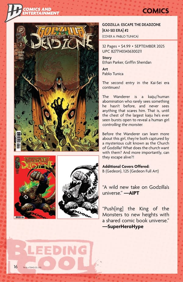 IDW September 2025 Solicits & Solicitations