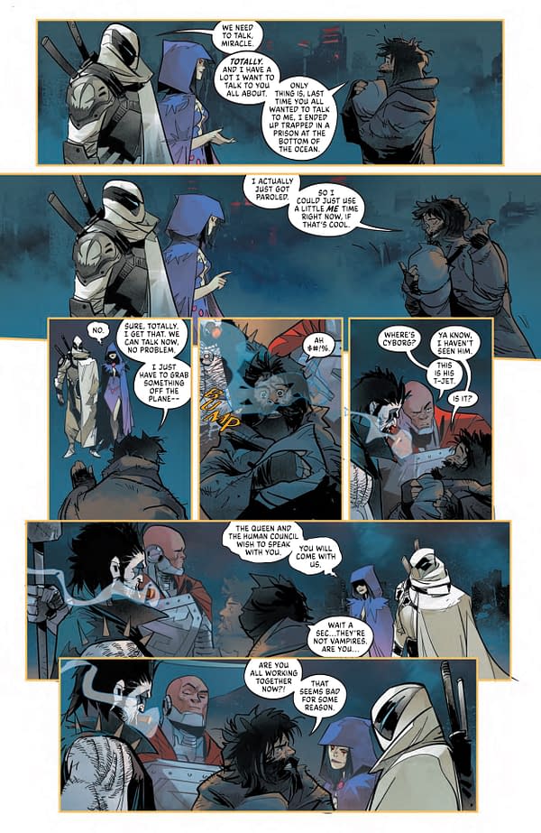 Interior preview page from DC vs. Vampires: World War V #10