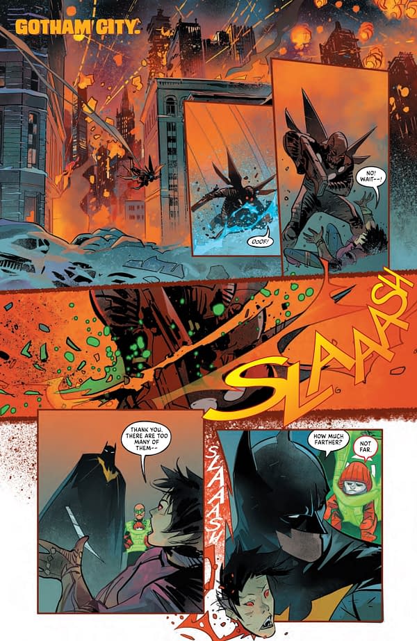 Interior preview page from DC vs. Vampires: World War V #10