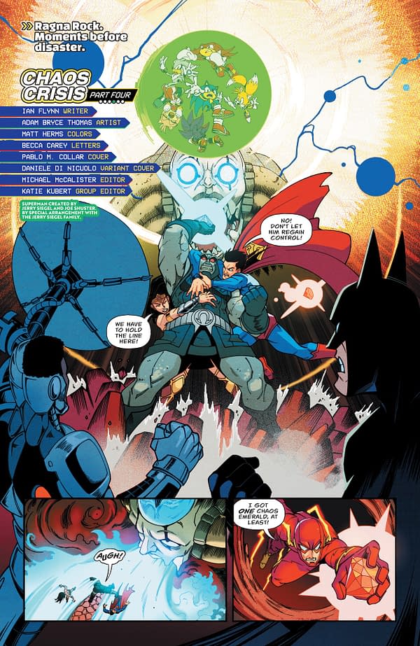 Interior preview page from DC x Sonic the Hedgehog #4