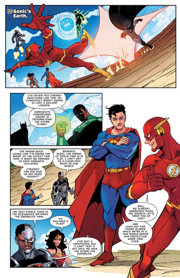 Interior preview page from DC x Sonic the Hedgehog #4