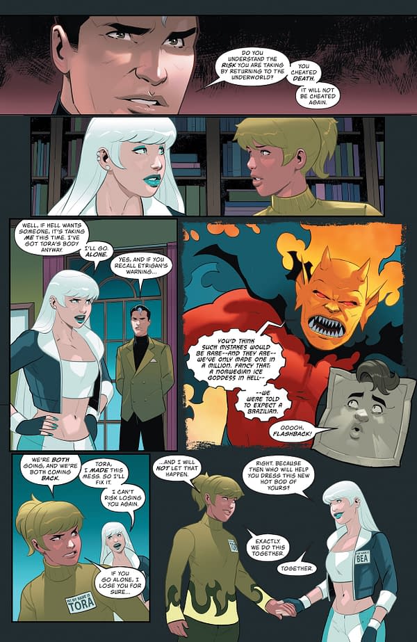Interior preview page from Fire and Ice: When Hell Freezes Over #3