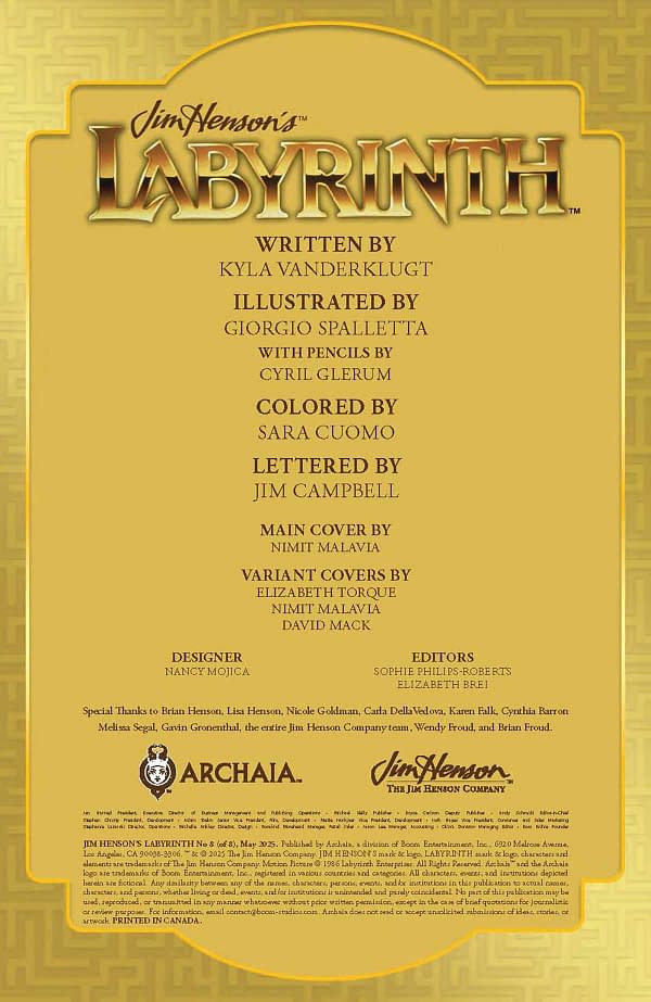 Interior preview page from Jim Henson's Labyrinth #8