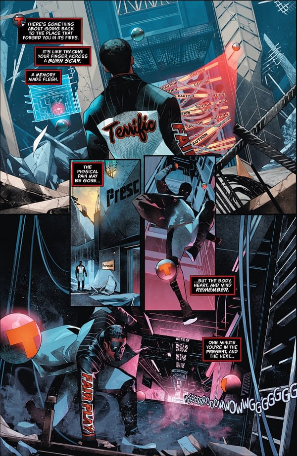 Interior preview page from Mr. Terrific: Year One #2