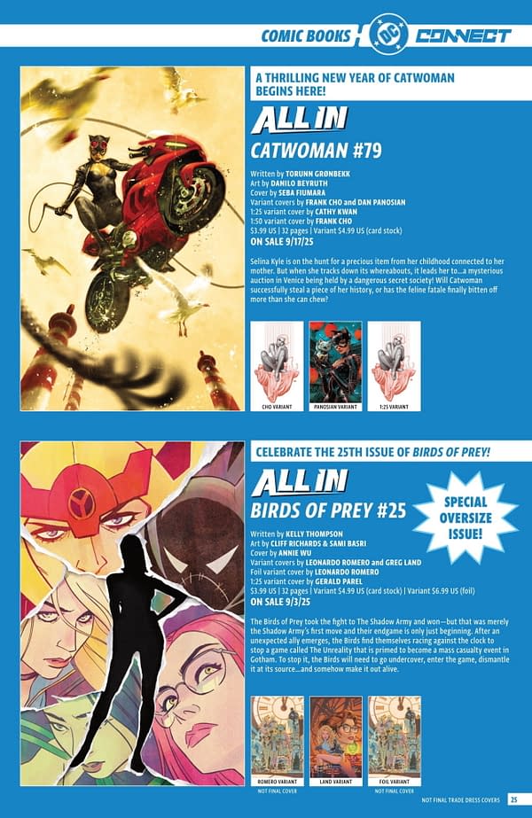 DC Comics' September 2025 Full Solicits - More Than Just Batman