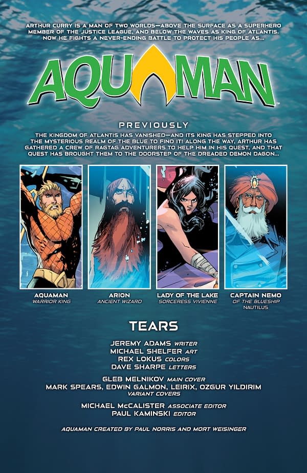 Interior preview page from Aquaman #7