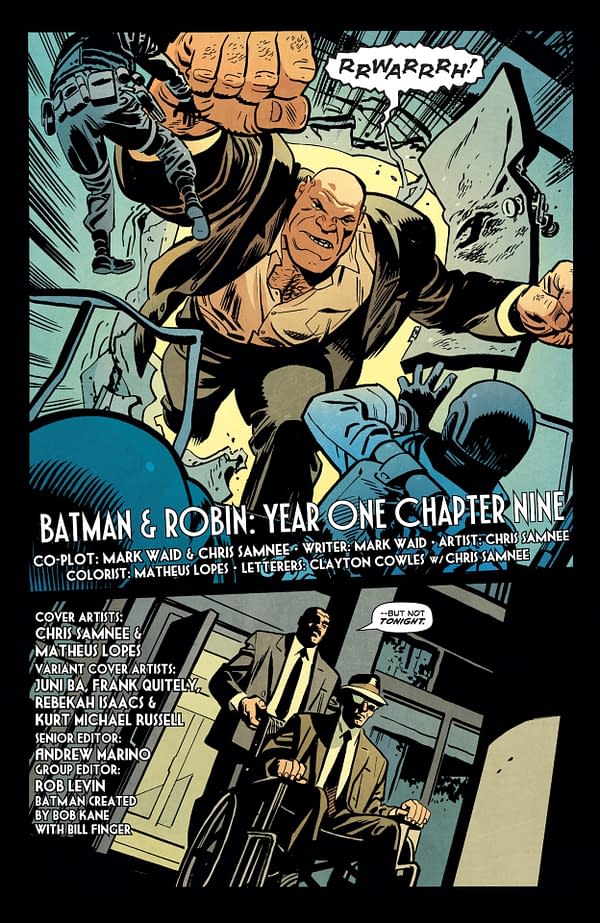Interior preview page from Batman and Robin: Year One #9