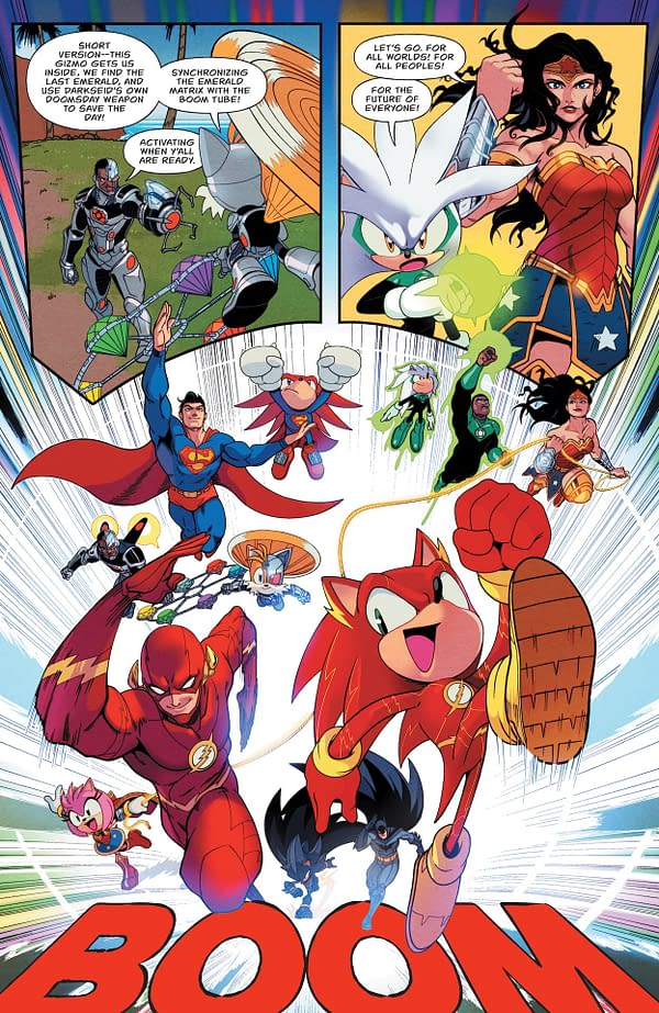 Interior preview page from DC x Sonic The Hedgehog #5