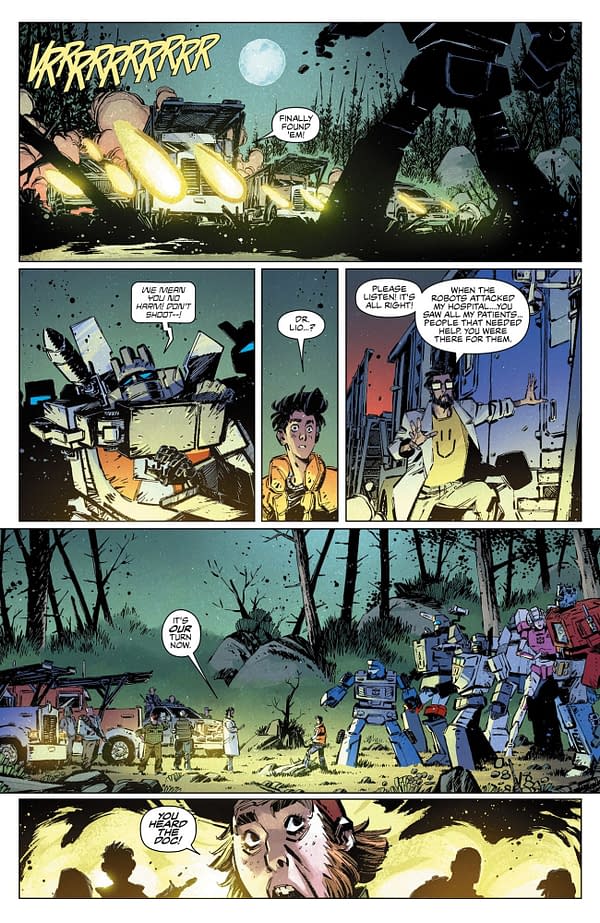 Interior preview page from Transformers #22