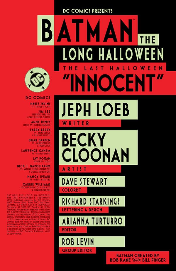 Interior preview page from Batman: The Long Halloween - The Last Halloween #8