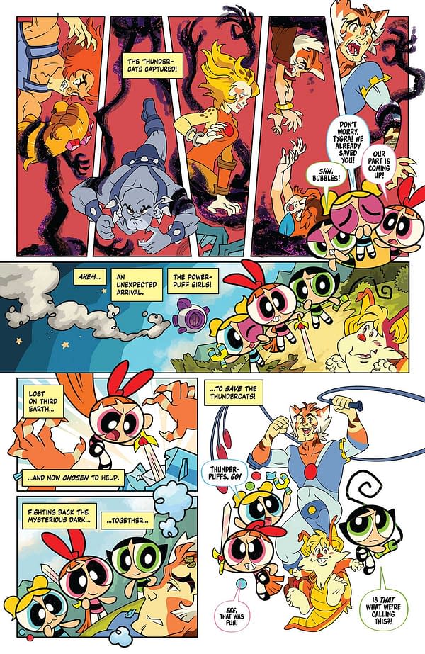 Interior preview page from Thundercats/Powerpuff Girls #1