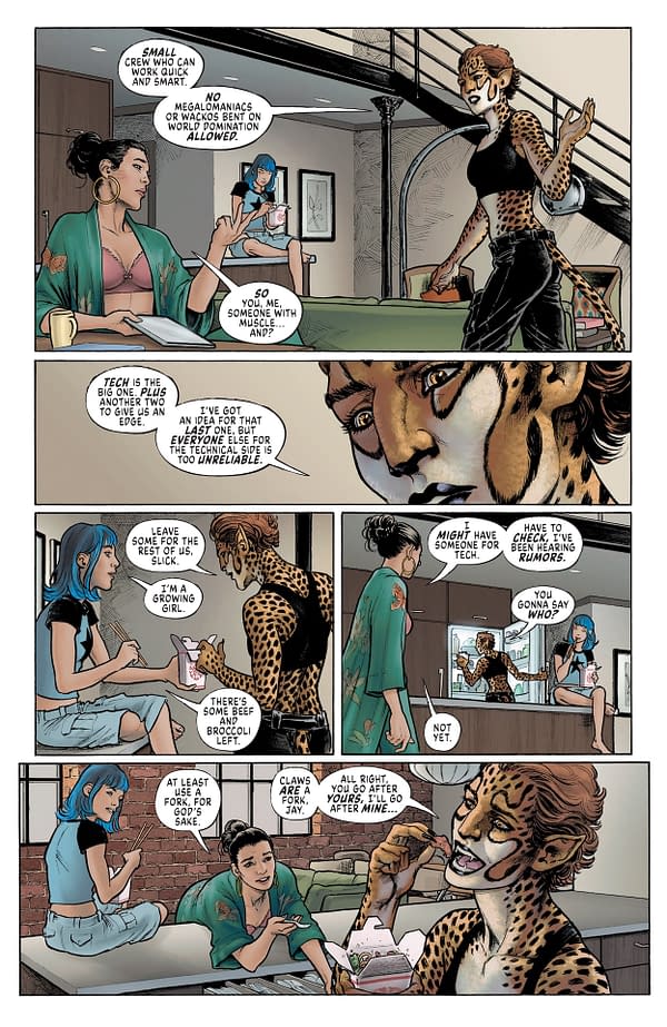 Interior preview page from Cheetah and Cheshire Rob the Justice League #2
