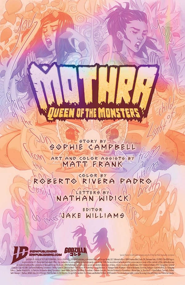 Interior preview page from MOTHRA: QUEEN OF MONSTERS #5 SOPHIE CAMPBELL COVER