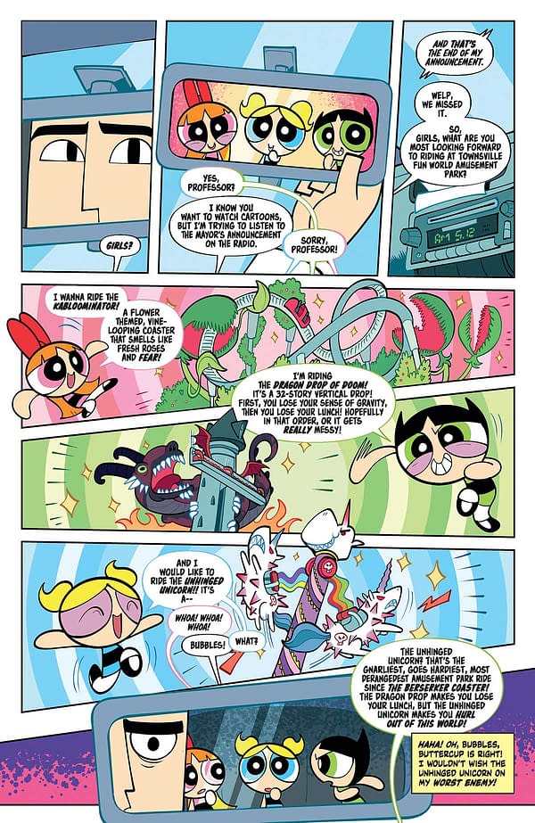 Interior preview page from Powerpuff Girls: Supervillain Summer Spectacular #1