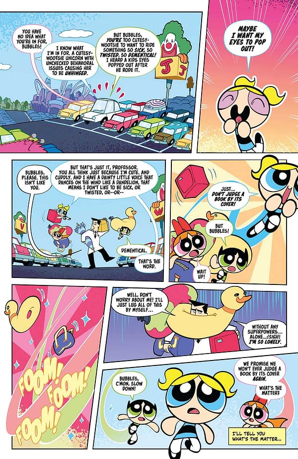Interior preview page from Powerpuff Girls: Supervillain Summer Spectacular #1