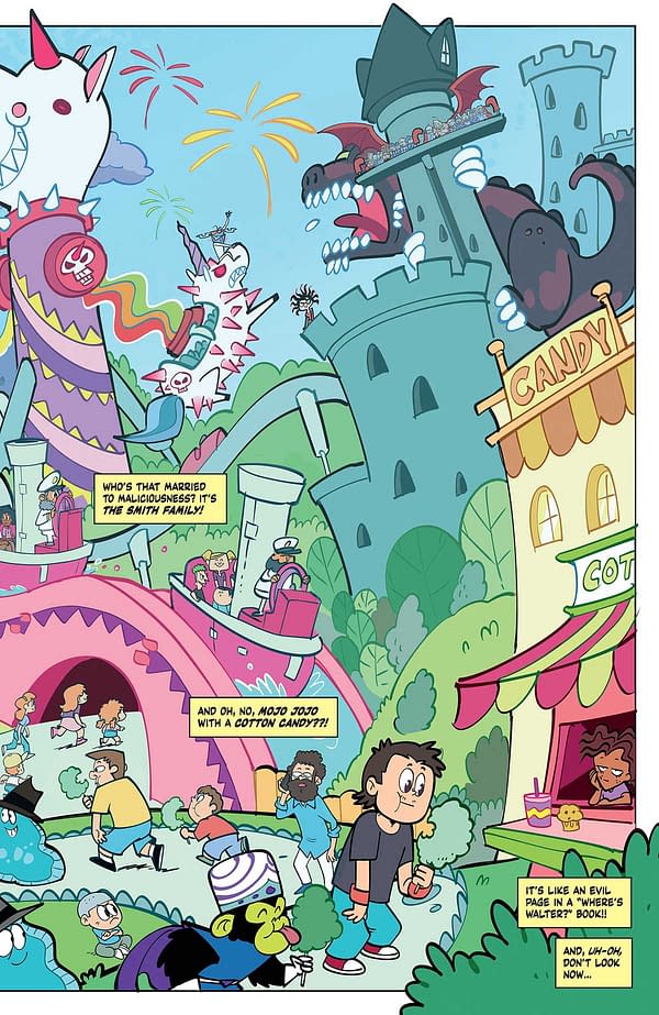 Interior preview page from Powerpuff Girls: Supervillain Summer Spectacular #1