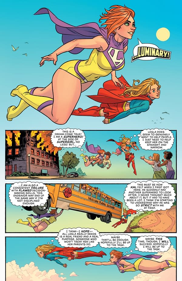 Interior preview page from Supergirl #4