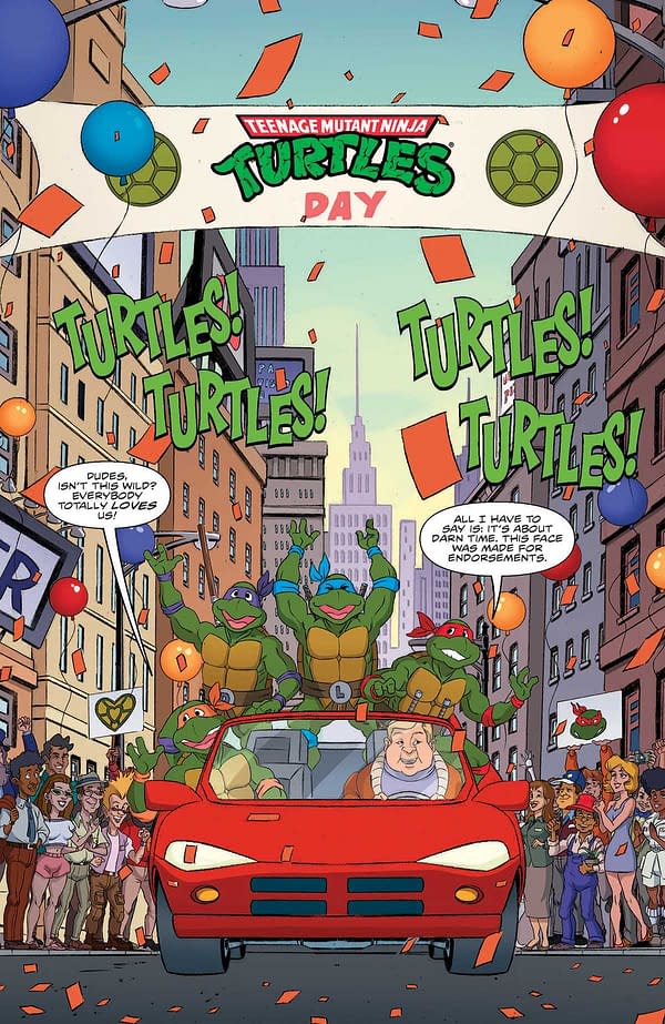 Interior preview page from TMNT: SATURDAY MORNING ADVENTURES #28 DAN SCHOENING COVER