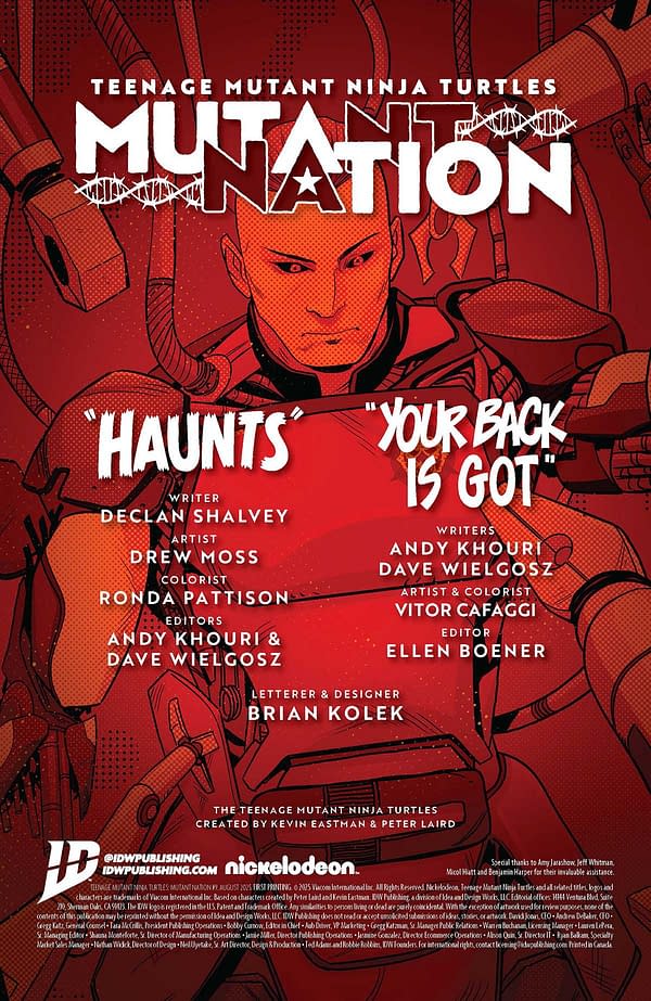 Interior preview page from TMNT: MUTANT NATION #9 DECLAN SHALVEY COVER