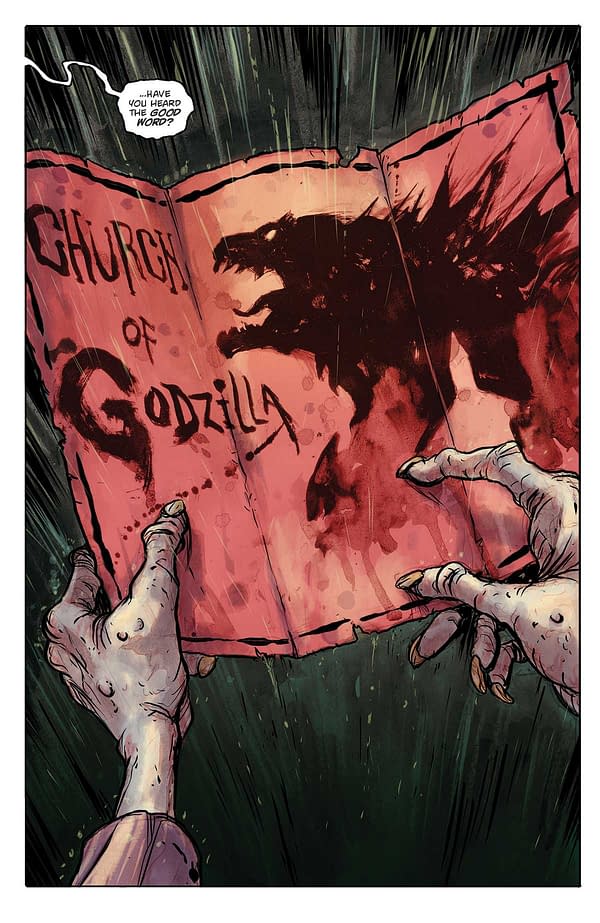 Interior preview page from GODZILLA: ESCAPE THE DEADZONE #2 PABLO TUNICA COVER